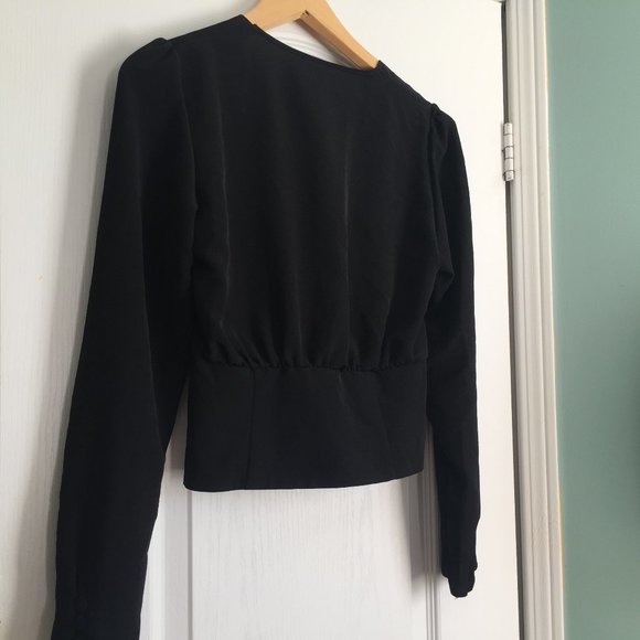 ASOS 40s Style Plunge Blouse - Picture 6 of 11